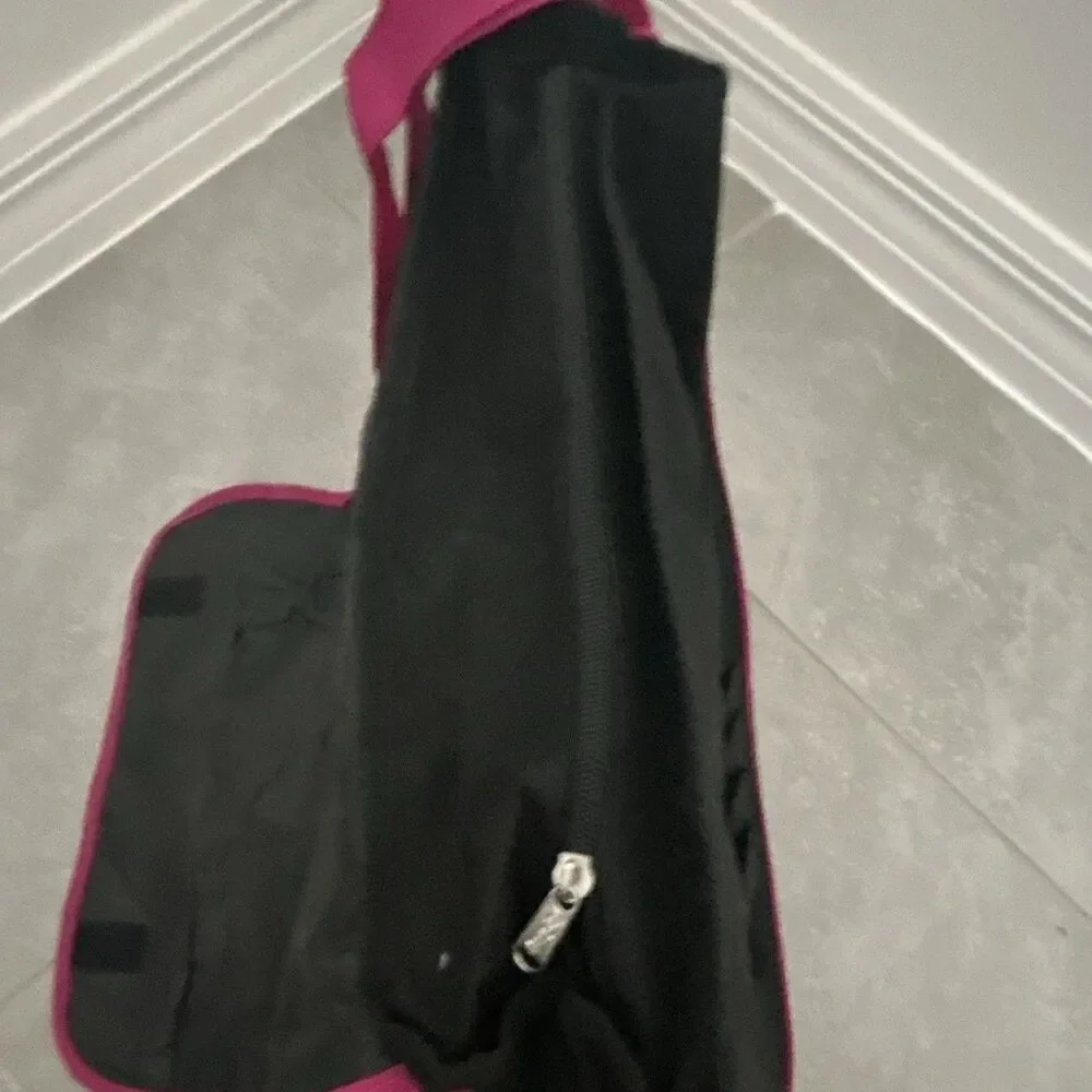 Disney Fairies Tinker Bell Medium Shoulder Bag Black/Pink New tag size 14 x 12”